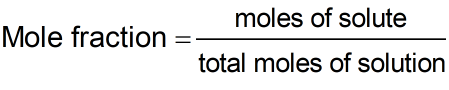 mole fraction